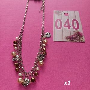 Paparazzi Silver and Brown Beaded Necklace